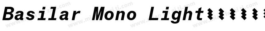 Basilar Mono Light字体转换